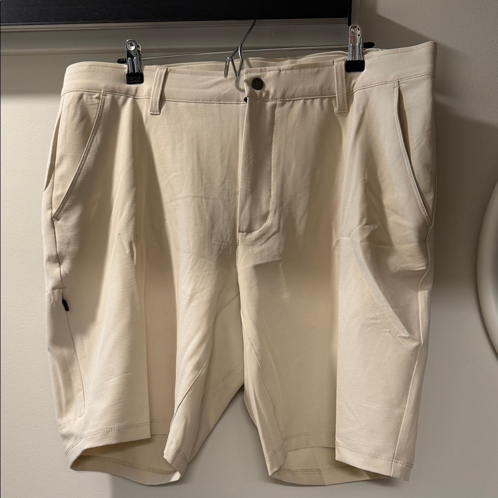 BYLT Basics Men's Tan Flat Front Shorts